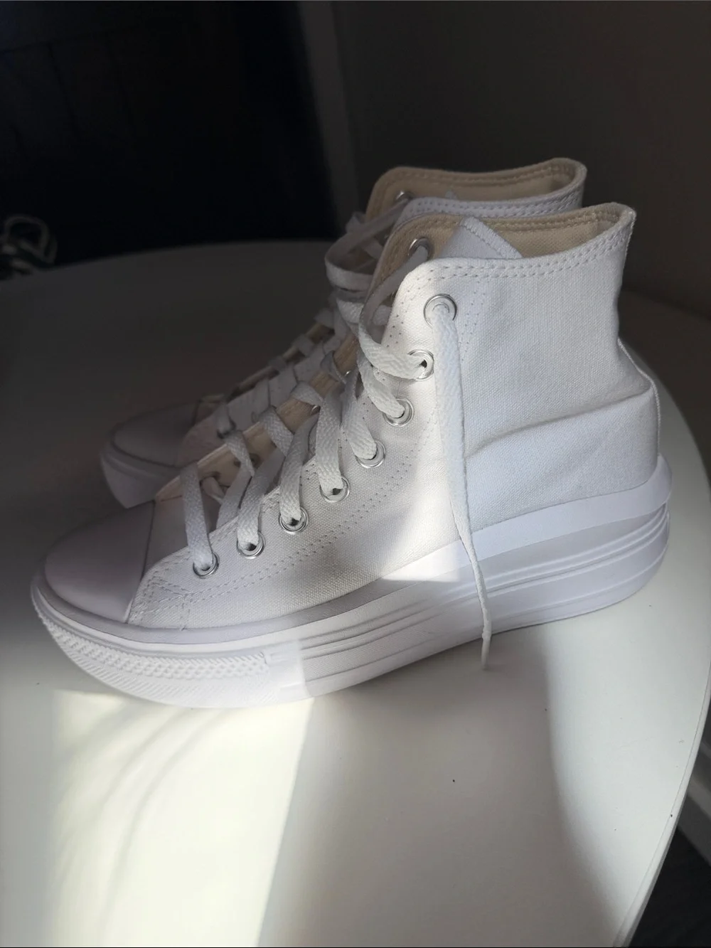 Converse White High-Top Canvas Sneakers - Picture 2 of 5